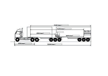 23m B-train-long tractor-boxes