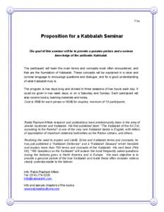 Microsoft Word - Kabbalah Seminar.doc