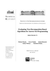 Tree decomposition / Decomposition method / Dynamic programming / Tree / Branch-decomposition / Path decomposition / Graph theory / Mathematics / Theoretical computer science