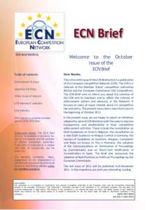 ECN Brief ECN Brief[removed]Table of contents Enforcement & Cases Legislation & Policy