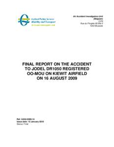 FINAL REPORT ON THE ACCIDENT