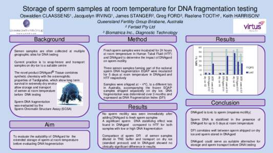 Fertility / DNA / Reproduction / DNA fragmentation / Sperm / DNA profiling / Semen quality / Semen analysis / Biology / Semen / Human reproduction