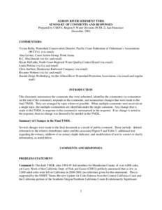 Earth / Total maximum daily load / United States Environmental Protection Agency / Water quality / Gualala River / Water pollution / Environment / Hydrology