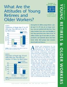 Among the 2.6 million young retirees—peo-  FIGURE 1 Proportion of People Age 51 to 59 Who Say They Will Live to Be 75,
