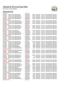 Halstead SC 5th Annual Open Meet Short Course : Licence # 3ER4364 Chelmsford SC Abbie LOW Event 101