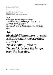 URW System Co.,Ltd. Corporate A Bold Italic 12p abcdefghijklmnopqrstuvwxyz ABCDEFGHIJKLMNOPQRSTUVWXYZ[removed].,:;(“!?&*’)