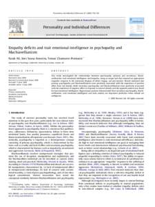 Personality and Individual Differences–762  Contents lists available at ScienceDirect Personality and Individual Differences journal homepage: www.elsevier.com/locate/paid