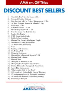 AMA 50% Off Titles  DISCOUNT BEST SELLERS[removed])