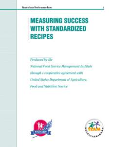 MEASURING SUCCESS WITH STANDARDIZED RECIPES  MEASURING SUCCESS WITH STANDARDIZED RECIPES