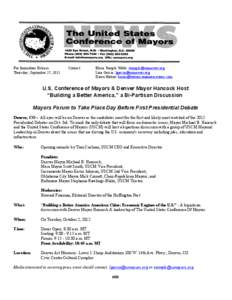 Michael Hancock / Mick Cornett / Denver / Scott Smith / Colorado / Year of birth missing / Geography of Colorado / United States Conference of Mayors