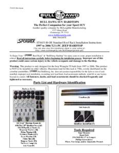 Microsoft Word - SporTrek Roof Rack Installation Instructions