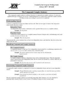 The Compound-Complex Sentence