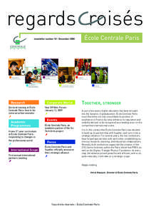 regards roisés École Centrale Paris newsletter number 18 - December[removed]international