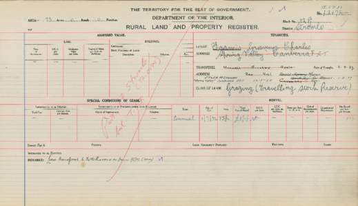 Department of the Interior Property and Tenancy Ledger