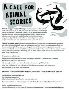 Animals occupy a strange dichotomy in modern society in that they are both visible and invisible. In city life, wild animals have often become such an afterthought that the rare sighting of a wild animal - a deer or a fo