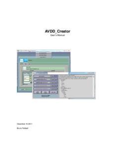 AVDD_Creator User’s Manual DecemberBruno Paillard