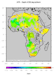 AFR − Depth of 550 deg isotherm  40˚ −4