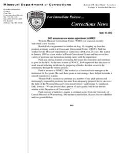 Missouri Department of Corrections / Department of Corrections