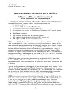 NEVADA DIVISION OF ENVIRONMENTAL PROTECTION (NDEP)
