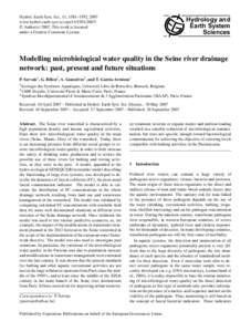 Hydrol. Earth Syst. Sci., 11, 1581–1592, 2007 www.hydrol-earth-syst-sci.net/ © Author(sThis work is licensed under a Creative Commons License.  Hydrology and