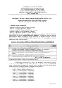 MINISTERUL AFACERILOR INTERNE ACADEMIA DE POLIŢIE „Alexandru Ioan Cuza” FACULTATEA DE POLIŢIE DE FRONTIERĂ DEPARTAMENTUL DE POLIŢIE DE FRONTIERĂ, IMIGRĂRI, PAŞAPOARTE ŞI PREGĂTIRE SCHENGEN Data: 11 IULIE 201