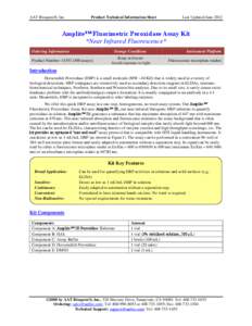 AAT Bioquest®, Inc.  Product Technical Information Sheet Last Updated June 2012
