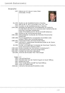 Biographie -Balcerowicz NEU