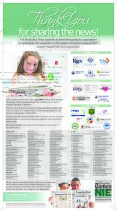 for sharing the news! The Tampa Bay Times would like to thank the businesses, organizations and individuals who supported our Newspaper in Education program (NIE) between August 2017 and August 2018. $20,000 or more