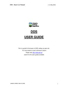 DDS – Basic User Manual  v 1.1 (May[removed]DDS USER GUIDE