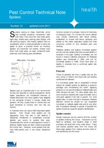 Technical Note 12 - Spiders  June 2011