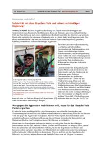 28. August 2011 _______________ Solidarität mit dem libyschen Volk! www.forumaugsburg.de  Seite 1 Kommentar und Aufruf