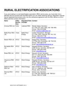 RURAL ELECTRIFICATION ASSOCIATIONS