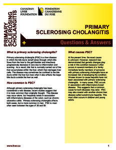 PRIMARY SCLEROSING CHOLANGITIS PRIMARY SCLEROSING CHOLANGITIS