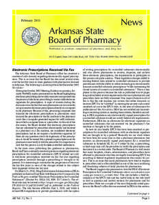 News  February 2011 Arkansas State Board of Pharmacy