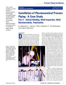 Process Piping Installation This article explores current