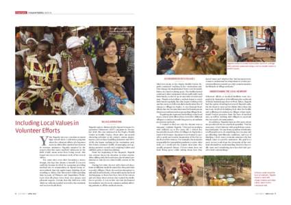 FEATURE  VOLUNTEERS: BENIN JOCV participant Yoko Togashi sits with villagers