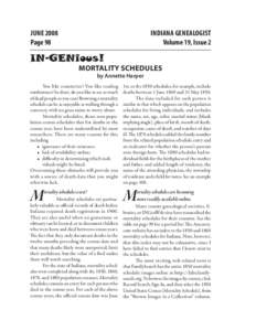 June 2008 Page 98 Indiana Genealogist Volume 19, Issue 2