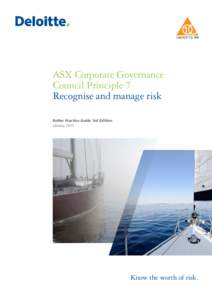 ASX Corporate Governance Council Principle 7 - Better Practice Guide 3rd Edition (January 2015)