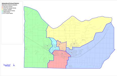 Abbotsford School District Attendance Areas for Grade 8 Abbotsford Middle Chief Dan George Middle Clayburn Middle Eugene Reimer Middle