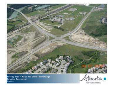 Stoney Trail / Nose Hill Drive Interchange Looking Southwest July 2012 