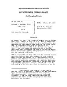 [removed]CR289 Anthony G. Corkill, M.D. v. The Inspector General