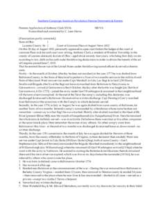 Southern Campaign American Revolution Pension Statements & Rosters Pension Application of Anthony Clark S3156 Transcribed and annotated by C. Leon Harris MD VA