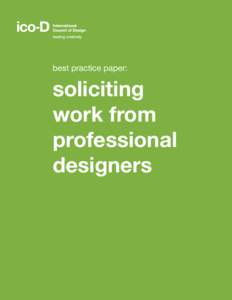 best practice paper:  soliciting work from professional designers