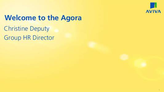 Welcome to the Agora Christine Deputy Group HR Director 1