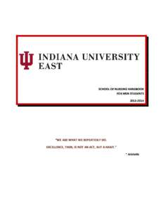 INDIANA UNIVERSITY SCHOOL OF NURSING