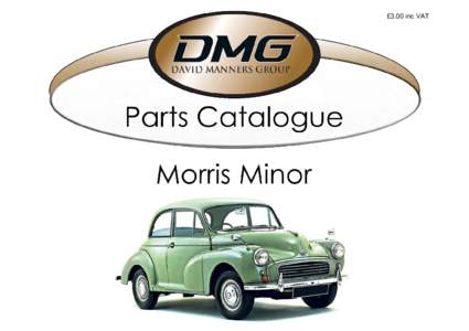 Morris Minor Centre Birmingham Parts Catalogue