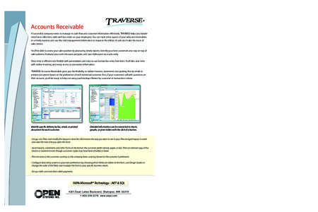 Accounts Receivable  Accounts Receivable A successful company needs to manage its cash flow and customer information effectively. TRAVERSE helps you handle credit and collections tasks with less strain on your employees.