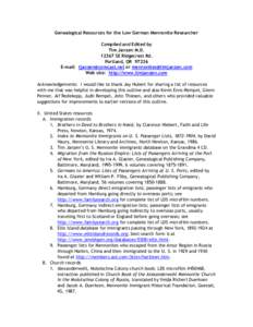 Council of Independent Colleges / North Central Association of Colleges and Schools / Peace churches / Dutch diaspora / Mennonite / Alexanderwohl Mennonite Church / Goessel /  Kansas / Fellowship of Evangelical Bible Churches / Bethel College / Kansas / Simple living / Christianity