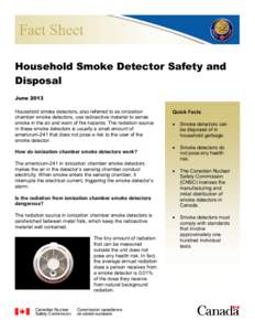 Household Smoke Detector Safety and Disposal