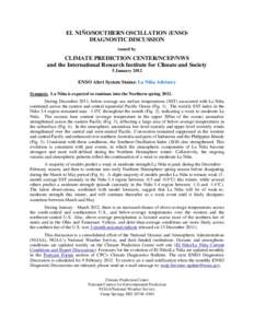 Tropical meteorology / Climatology / Climate / El Niño-Southern Oscillation / La Niña / Sea surface temperature / Climate Prediction Center / Atlantic Equatorial mode / Pacific decadal oscillation / Atmospheric sciences / Meteorology / Physical oceanography